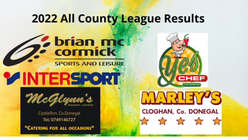 Remaining All County League Fixtures – July 14