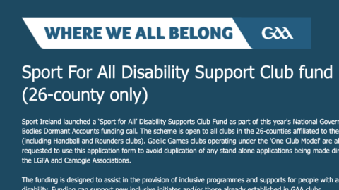 Grants for inclusive “Sport for All” activities