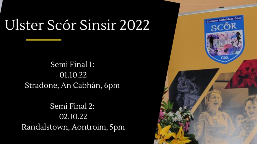Ádh mór to the six Scór Sinsir Dhún na nGall contestants at Scór Uladh today