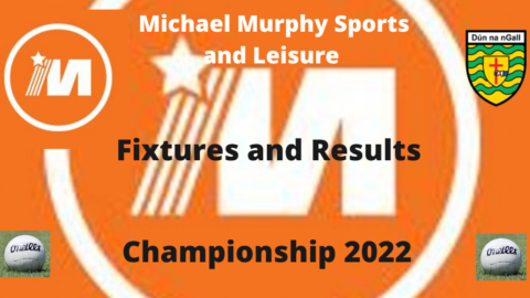 Weekend Results – Michael Murphy Sports and Leisure u21 Championship