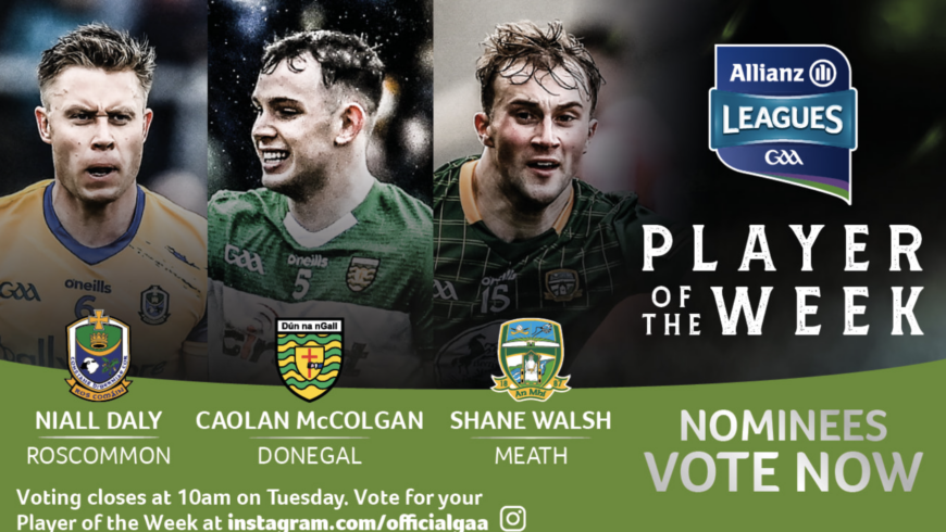 Caolan McColgan Up for GAA Player of the Week