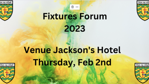 Fixtures Forum moved to Jackson’s Hotel