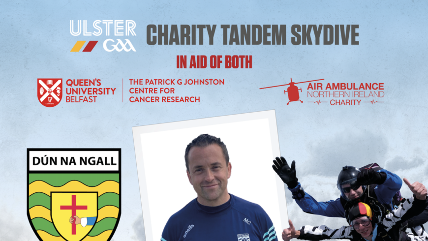 One week until GAA stars from across Ulster take to the skies for a daring skydive in aid of charity