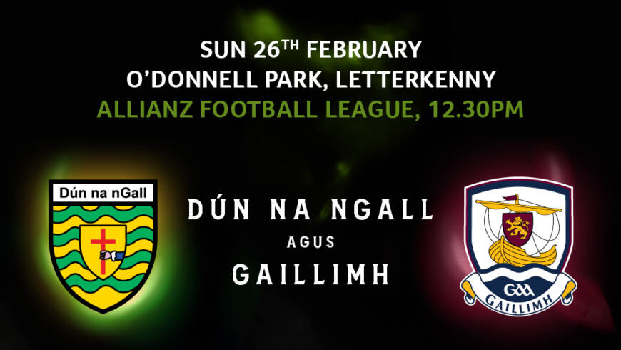 Early 12:30 throw-in for Donegal v Galway on Sunday in Allianz League