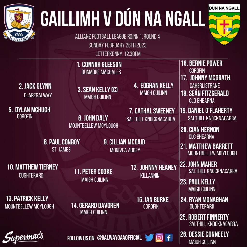 2023 Allianz Football League Fixtures.