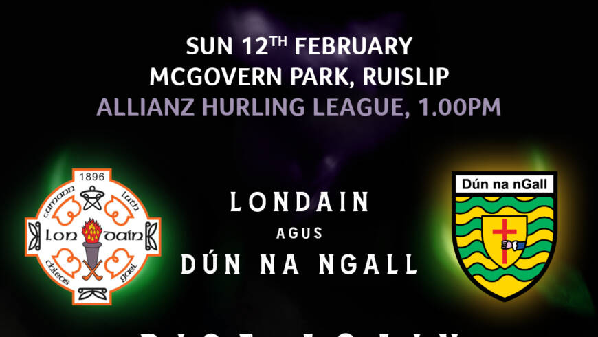 Donegal Squad to play London tomorrow in Ruislip