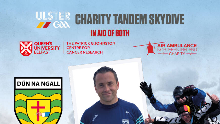 Ulster GAA Charity Skydive is now on April 14th