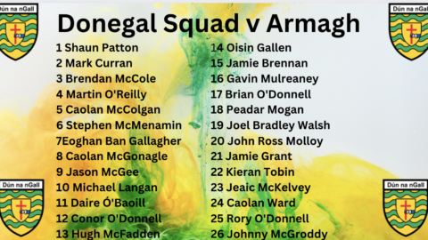 Donegal name squad to play Armagh