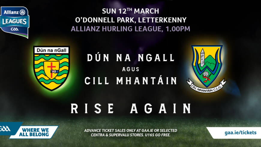 Donegal take on Wicklow in Letterkenny in Round 4 of the Allianz League Roinn 2B on Sunday