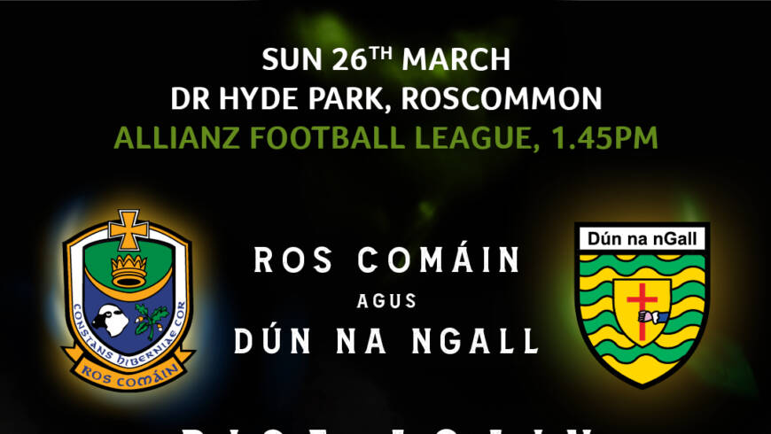 Donegal name squad for Allianz League Round 7 fixture v Roscommon
