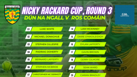 Donegal Hurling squad for Nicky Rackard Round 3 v Roscommon