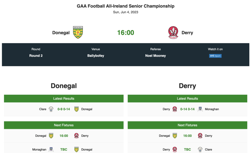 GAA All Ireland Football Championship Fixtures 2023 - News