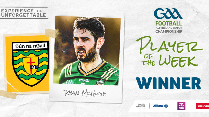 Ryan McHughs wins GAA player of the week