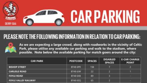 Parking information for Celtic Park